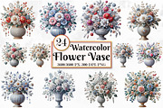 Watercolor Flowers Vase Png Clipart, a Seasonal Illustration by Craft Nest (Thumbnail 1 of 5)