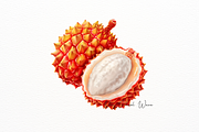Hyperrealistic Watercolor Fruits, a Food Illustration by New-School-Wave (Thumbnail 2 of 5)