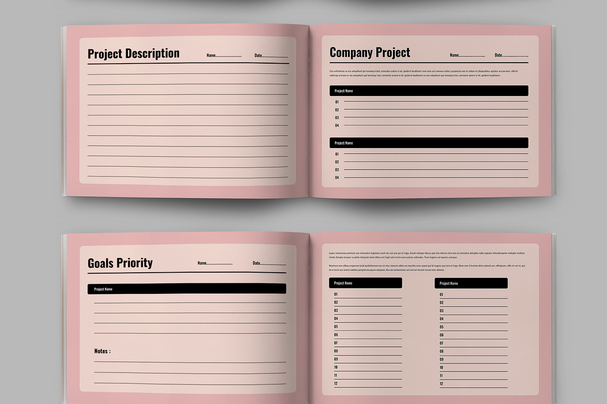 Daily Planner Template Landscape, a Stationery Template by ContestDesign (Photo 3 of 5)