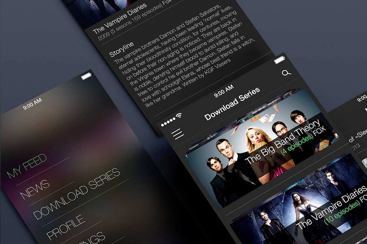 TV SHOWS APP, an App Template by ALEX BENDER UI STORE (Photo 4 of 4)