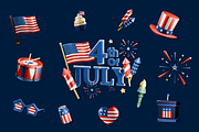 America Independence Day 3d icons, a 3D by Laimmilka (Thumbnail 4 of 4)