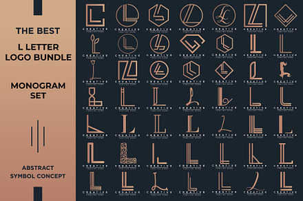 Letter L Logo Bundle Monogram Set
