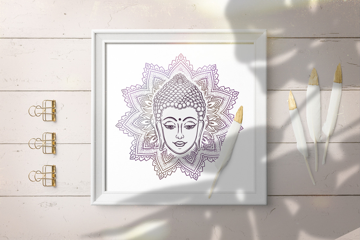 71 items India Dreams Ethnic Set, an Illustration by anvinoart (Photo 14 of 16)