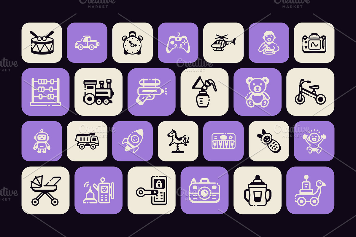 Animated Baby Symbol Icon Set