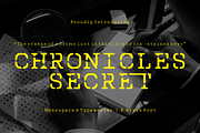 CF Chronicles Secret - Typewriter, a Slab Serif Font by Indotype Foundry (Thumbnail 1 of 10)