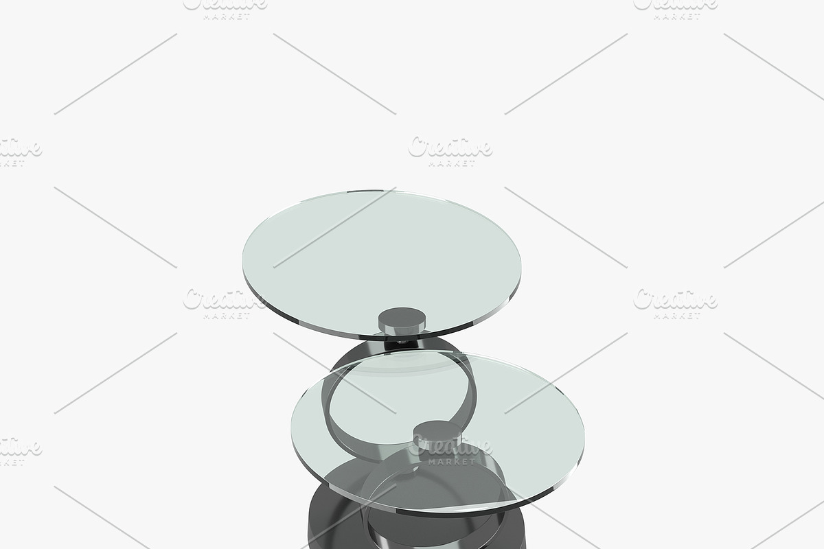 Modern table with two glass tabletop, a Furniture 3D Model by CGTales (Photo 5 of 11)