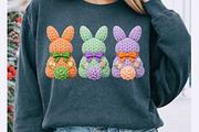 Faux Yarn Easter Bunnies png, an Illustration by Watercolor design (Thumbnail 3 of 6)