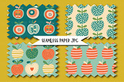Retro Apples paper set, a Graphic by Poppymoondesign (Thumbnail 3 of 4)