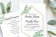 Eucalyptus Wedding Invitation, an Invitation Template by DreamsClipArt (Thumbnail 1 of 3)
