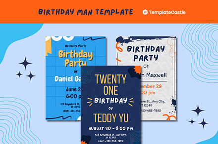 happy Birthday Invitation Templates