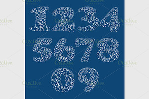 Set of numbers, a Font by IllustrationArtShop