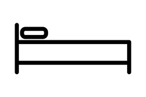 Bed icon, an Outline Icon by Sumberpangan