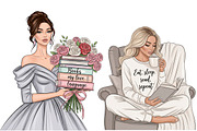 Bookish Era Fashion Illustrations, a Person Illustration by Tanya Kart (Thumbnail 3 of 8)