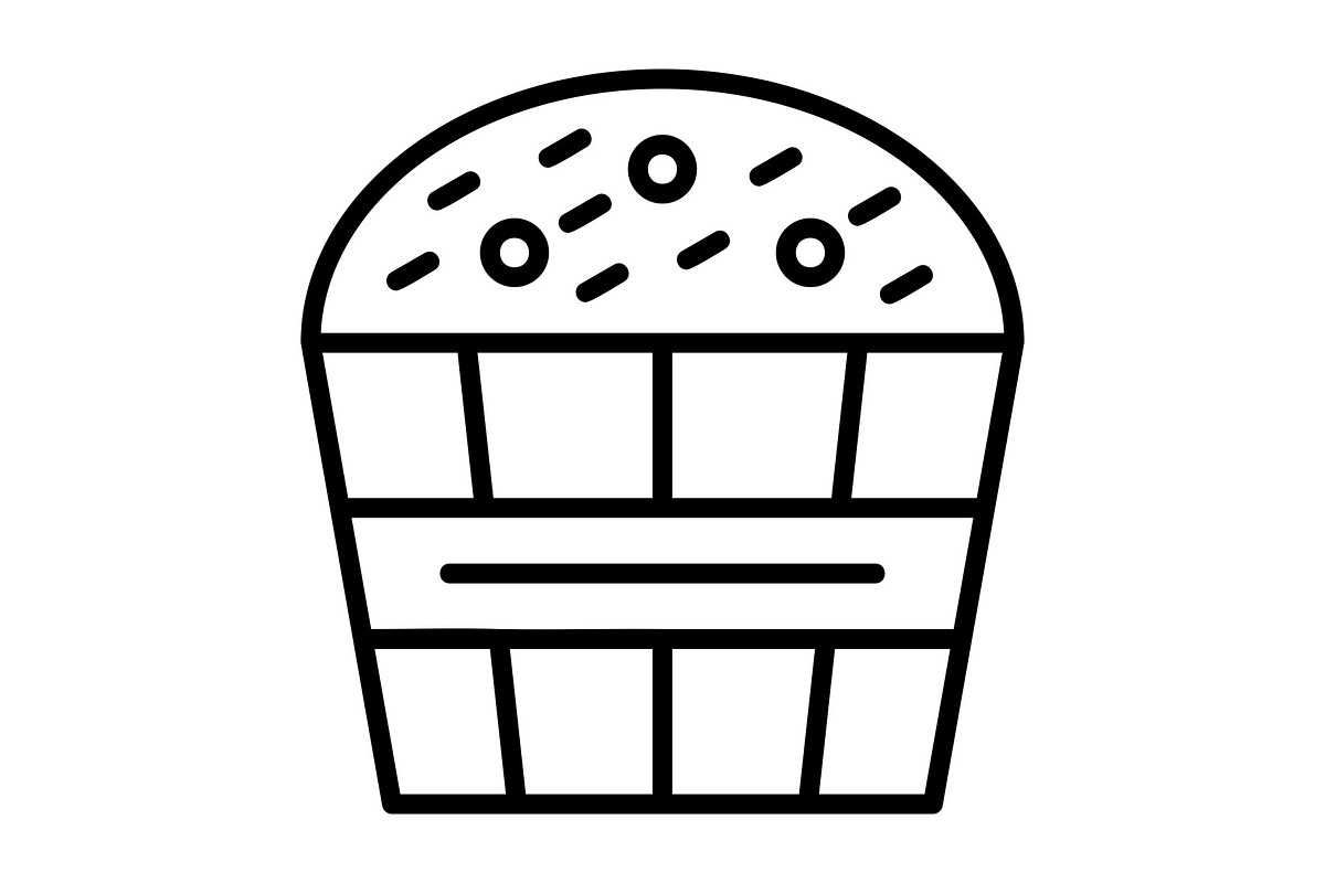 Muffin Line Icon, an Icon by Pexelpy