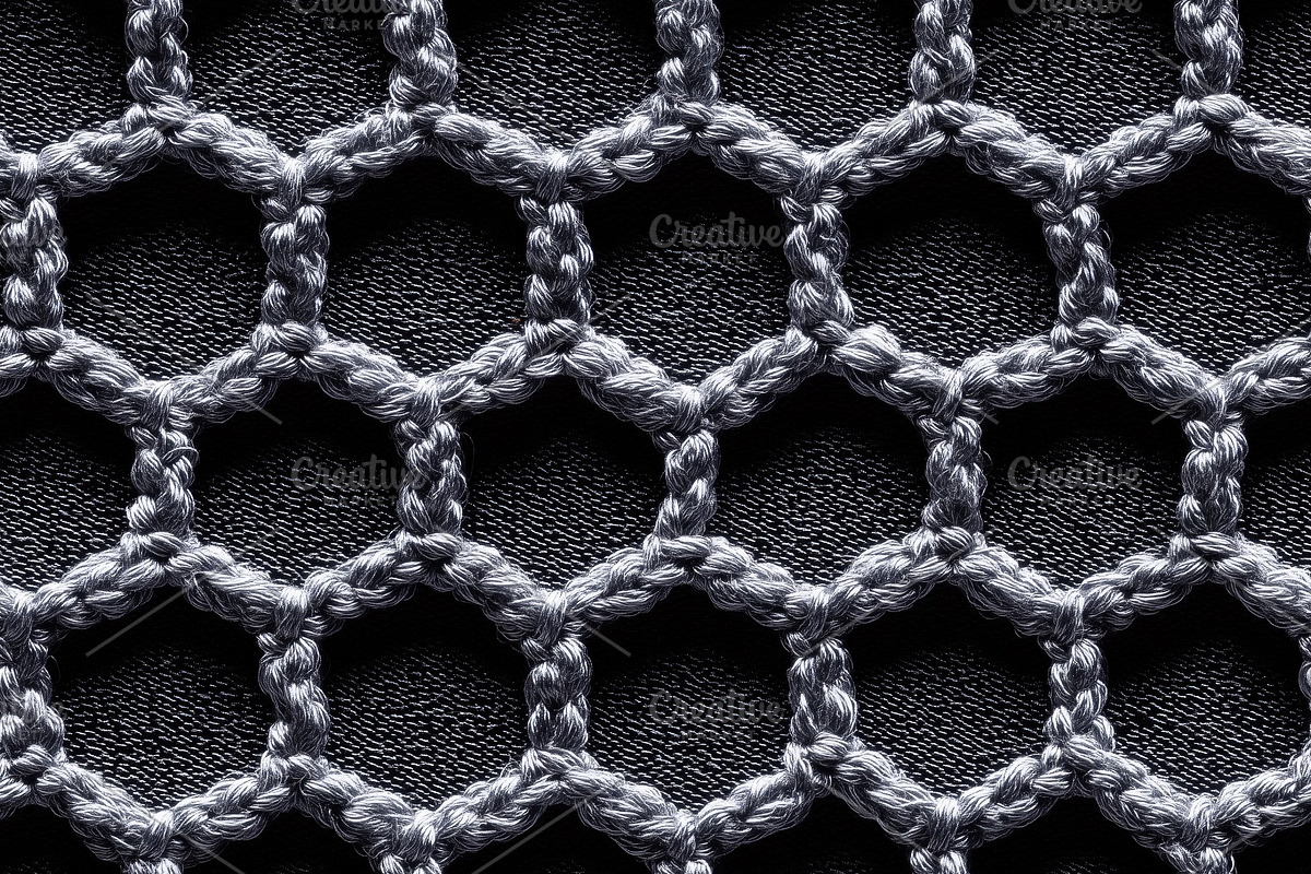 Seamless hexagonal Graphene Fabrics lattice structure resembling graphene., a Texture Graphic by Textures & Backgrounds