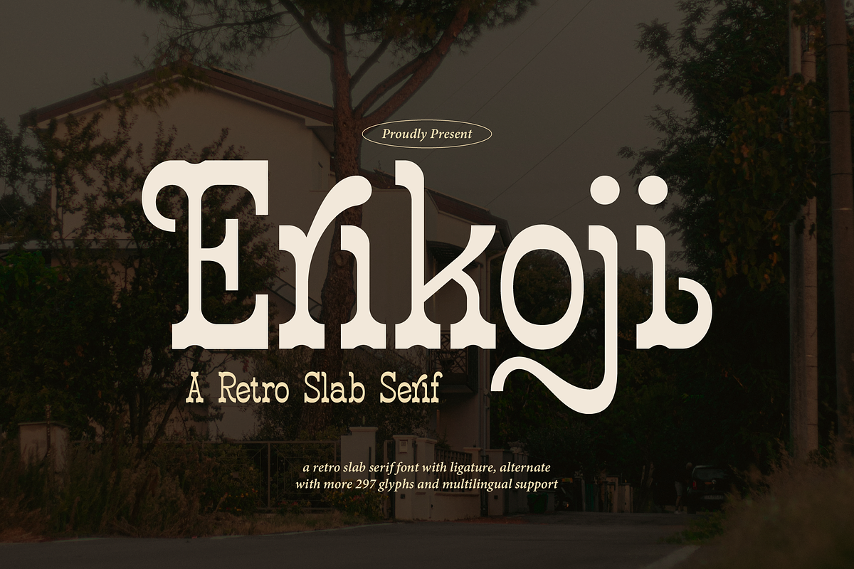 Erikoji | Retro Slab Serif, a Slab Serif Font by Denustudios (Photo 1 of 16)
