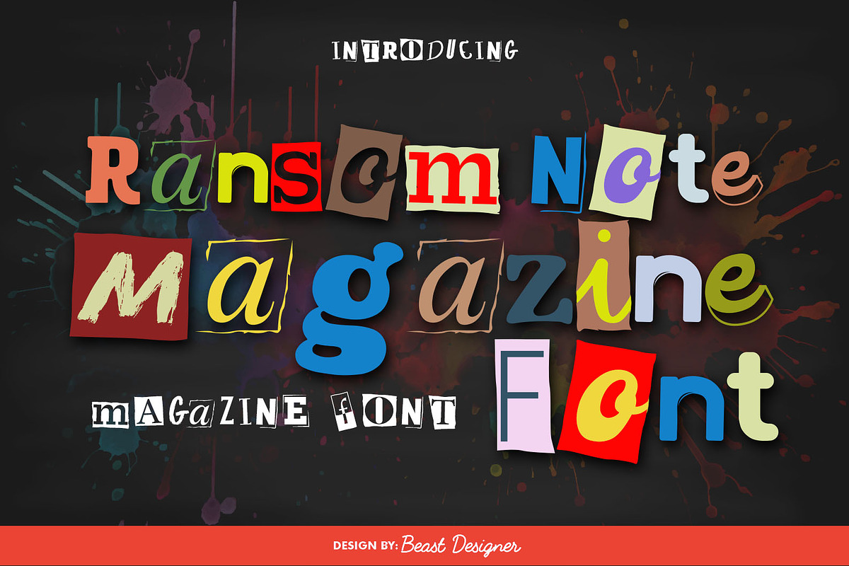 Ransom Note Magazine, a Font by Beast Designer (Photo 1 of 2)