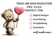 Valentines Teddy Bear Clipart, an Illustration by OK Design (Thumbnail 4 of 6)