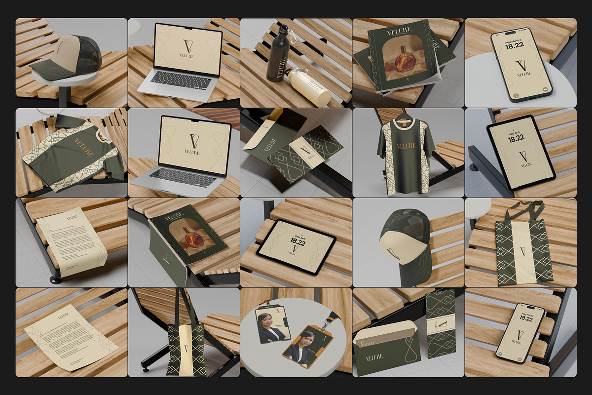 Velure — Branding Kit Mockup Bundle, an Object Graphic by Arvalamockup (Photo 5 of 10)