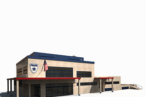 Police Station Low Poly