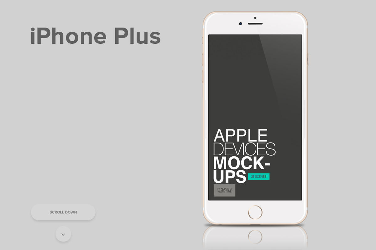 UI Presentation / Device Mockups, an iPhone Mockup by 2dsight