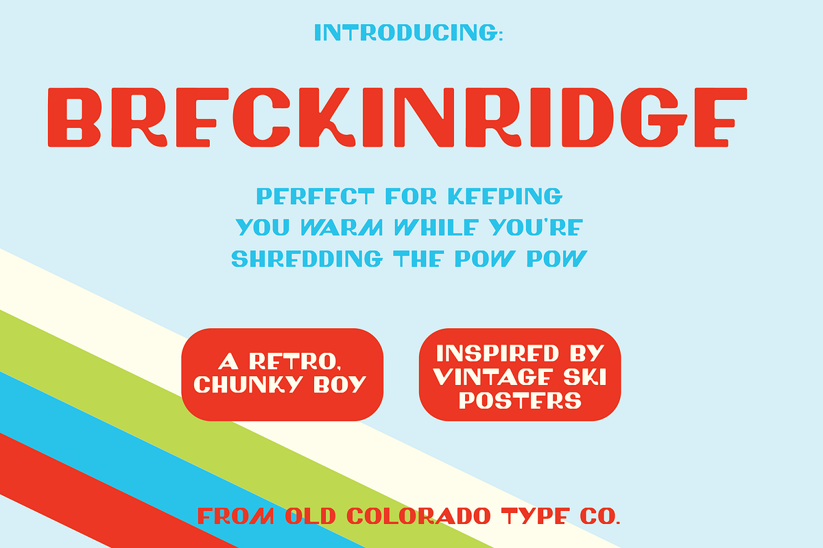 BRECKINRIDGE by Old Colorado Type Co, a Font by Old Colorado Type Co. (Photo 1 of 3)