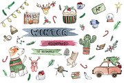 Winter essentials watercolor set, an Illustration by Alena Ermakova (Thumbnail 1 of 4)