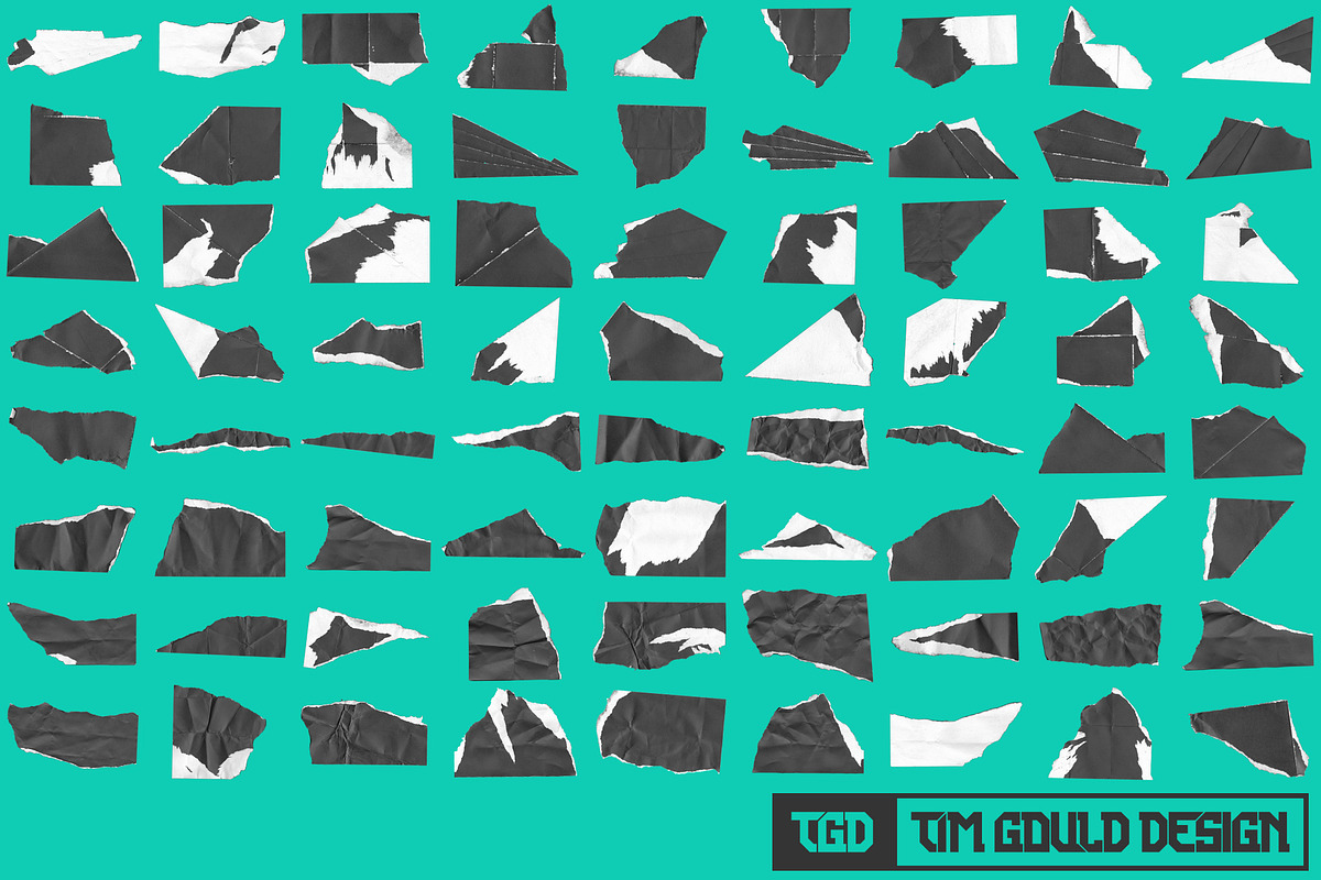 147 Ripped Paper Pieces - PNGs, a Texture Graphic by Tim Gould Design (Photo 6 of 6)