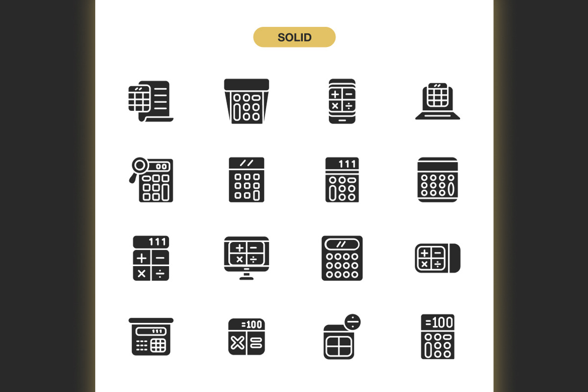 Calculator Icons, an Icon by Spacepixel Creative