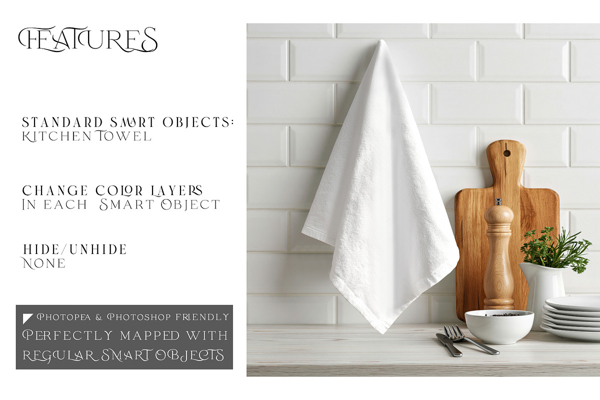 Kitchen Towel Mockups, a Household Mockup by mock-ups (Photo 3 of 13)