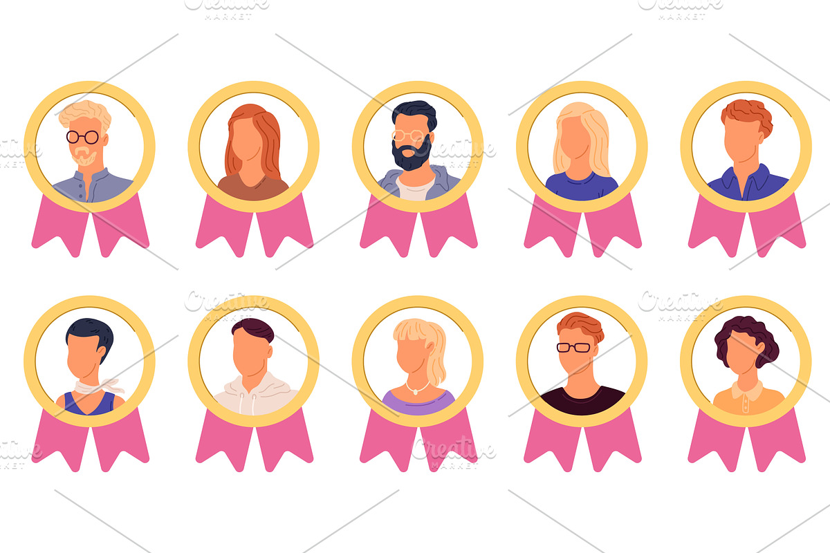 Male and female characters inside, a Person Illustration by Vectorbuum