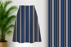 Navy Decorative Stripe Seamless