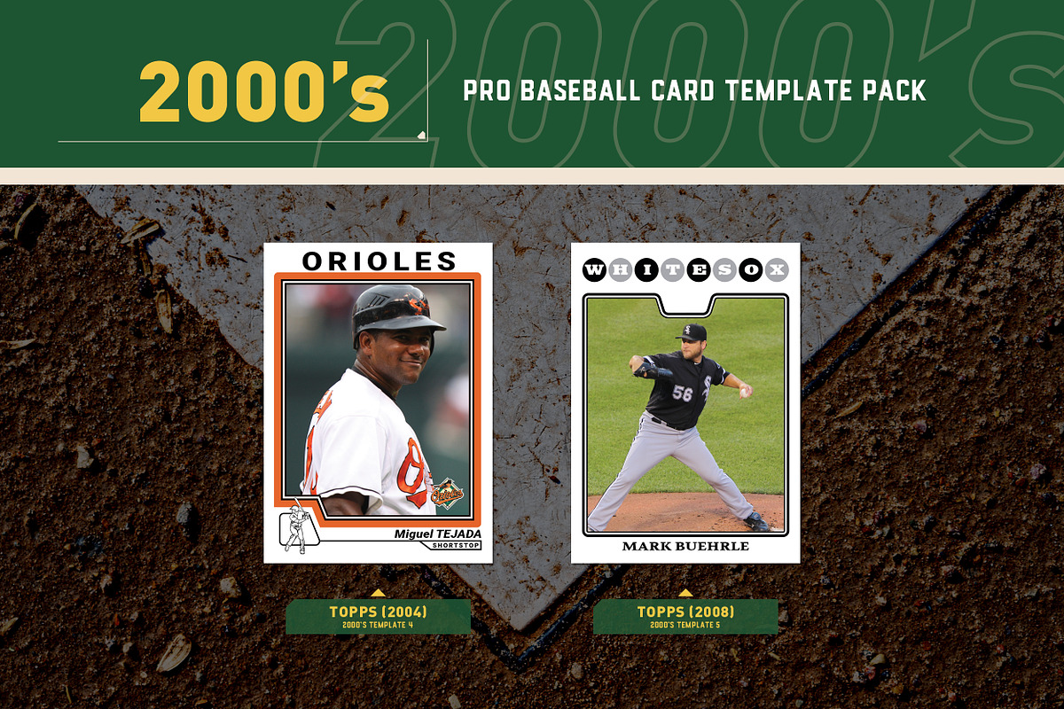 2000's Pro Baseball Card Templates, a Card Template by Chris Weibring (Photo 5 of 12)