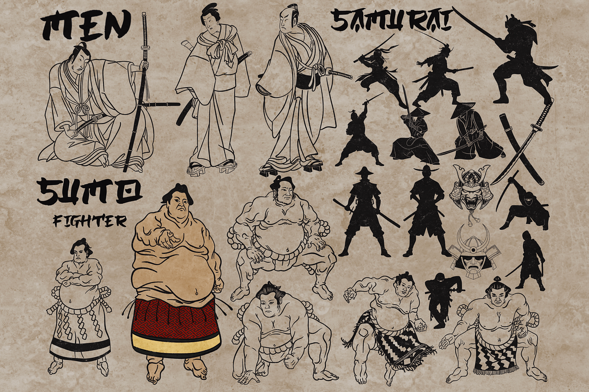 Japan traditional elements Procreate, a Brush Add-On by TheWhiteCatLab (Photo 10 of 20)