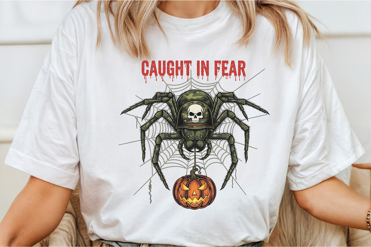 Camo Spider Halloween Sublimation, an Illustration by DreamCafeArt (Photo 2 of 6)