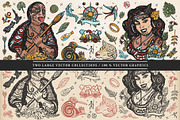 New Zealand old school tattoo, a Background Graphic by intueri (Thumbnail 2 of 7)