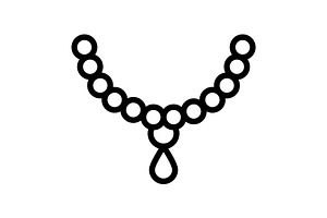 Perl gorget black icon, an Outline Icon by Creative priyanka