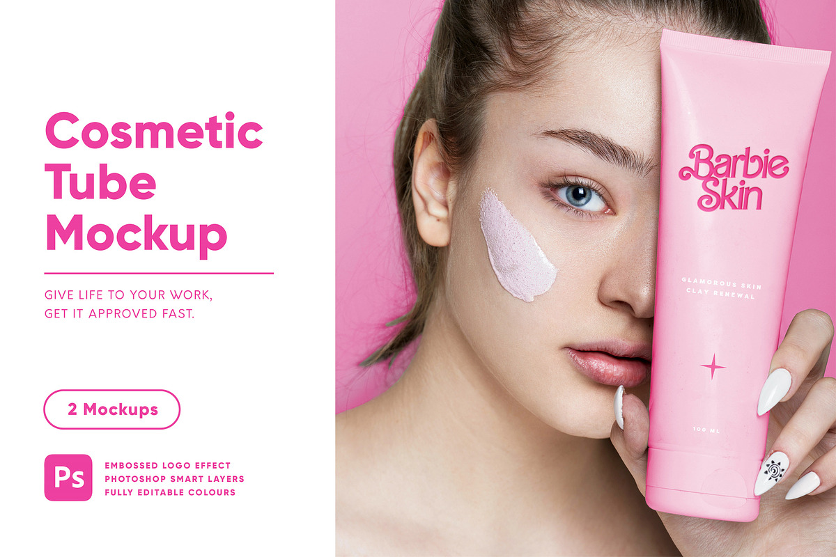 Cosmetic Tube Packaging Mockup, a Packaging Mockup by Naveera Aftab (Photo 1 of 5)