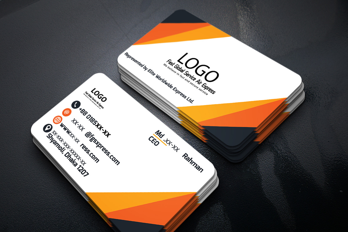 Professional Business Card Template, a Business Card Template by GreensDesigner (Photo 1 of 4)