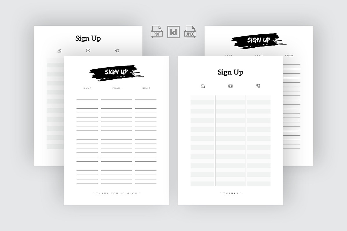 Sign Up Template, a Stationery Template by Amit Debnath (Photo 1 of 5)