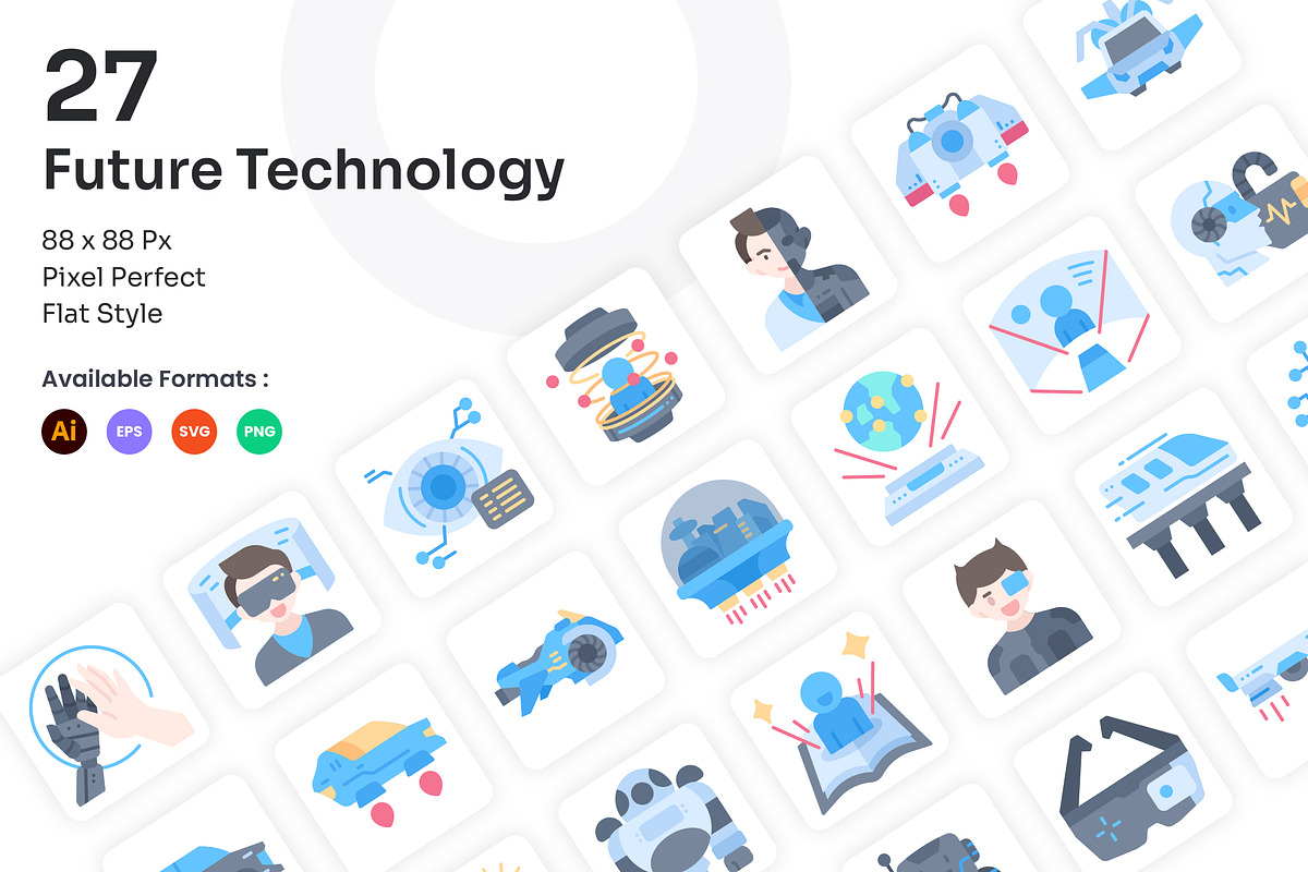 Future Technology Icons Set - Flat, an Icon by Kmg Design (Photo 1 of 2)