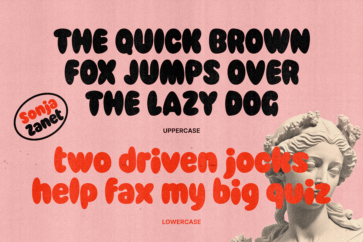 Sonja Zanet - Bubble Y2K Fonts, a Sans Serif Font by Konstantine Studio (Photo 2 of 3)