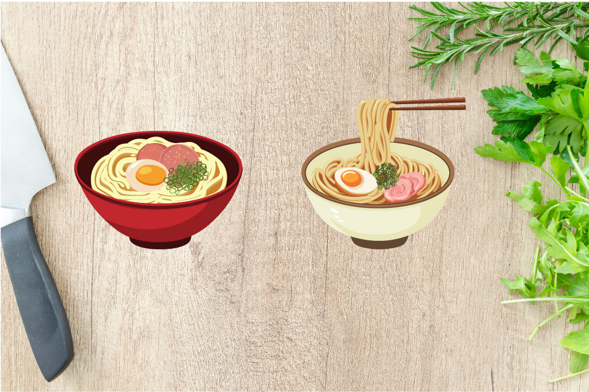 Japanese Udon Noodle Collection, a Food Illustration by jongcreative (Photo 4 of 4)
