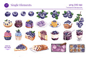Blueberry Watercolor Hand Drawn, a Food Illustration by CreativeValuation (Thumbnail 2 of 17)