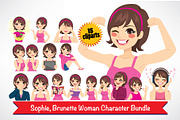 Woman Cartoon Vector Character Set, a Person Illustration by Kakigori Studio (Thumbnail 1 of 4)