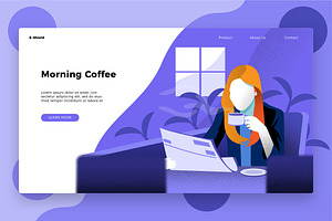 Coffee And Newspaper Landing Page