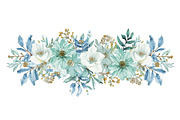 Blue Watercolor Floral Set, an Illustration by Designer_Momina (Thumbnail 10 of 16)