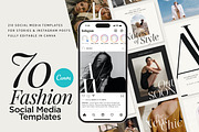 Fashion Social Media Templates CANVA, a Templates & Theme by Paper Flowers Studio (Thumbnail 1 of 8)