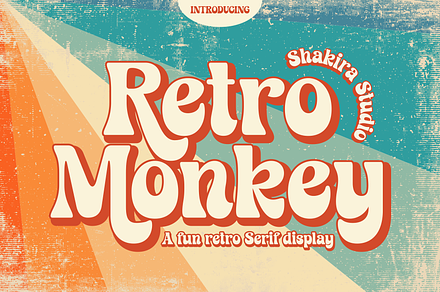 Retro Monkey - Modern Retro Serif, a Serif Font by Shakira Studio