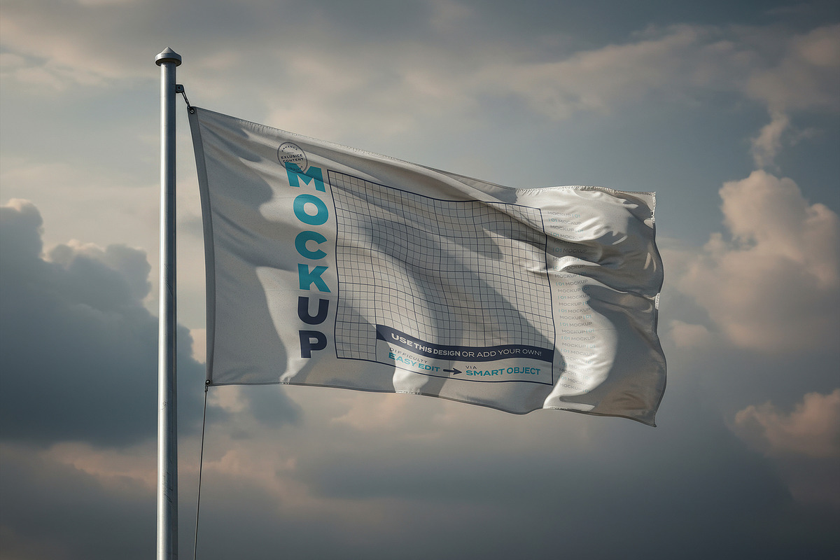 Realistic Waving Flags Mockups, a Product Mockup by Luuqas Design (Photo 5 of 5)